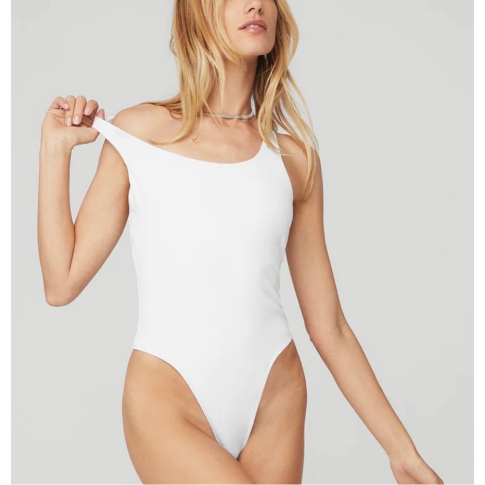 Alo Yoga Bare Back Bodysuit in White